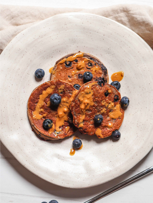Blueberry Protein Pancakes