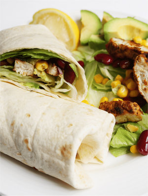Mexican Wraps With Grilled Chicken & Avocado