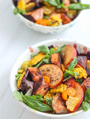 Salmon & Peach Salad