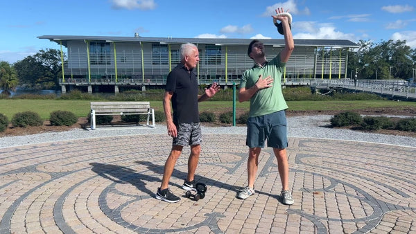 Kettlebell Overhead Press and Lunge