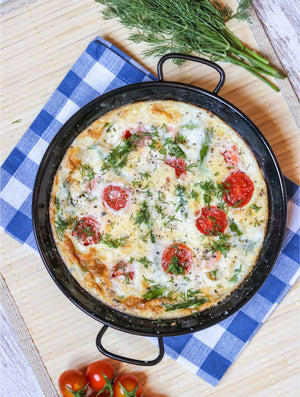 Smoked Salmon, Feta & Asparagus Omelet