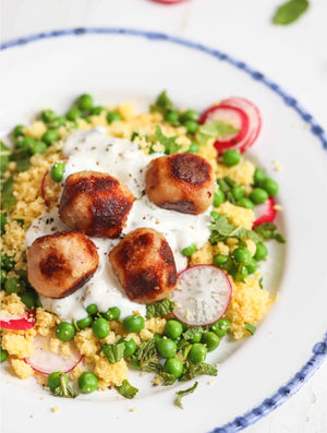 Zesty Turkey Meatballs With Couscous Salad