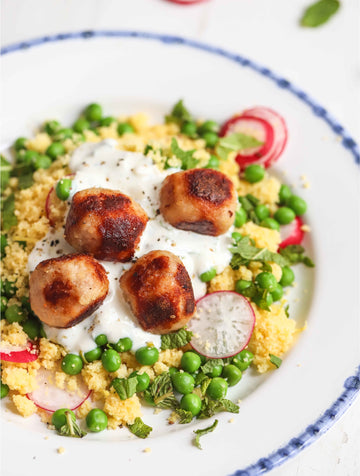 Zesty Turkey Meatballs With Couscous Salad