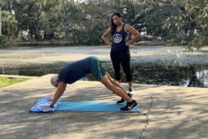 Elevated Plank with Alternating Toe Touches