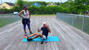 Dumbbell Seated Twist & Press