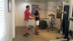 Standing External Rotation with Overhead Press