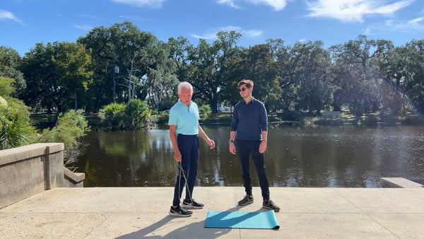 Banded Pallof Press with Overhead Press